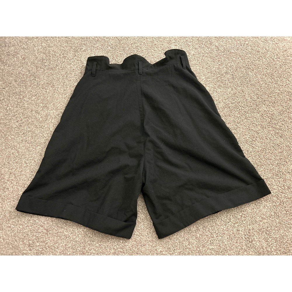 Rio by Stephanie Brown Pleated Shorts Women 13 Black Excellent High Waist Cuffed - Picture 7 of 7